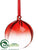 Ball Ornament - Red Clear - Pack of 6