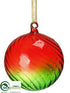 Silk Plants Direct Ball Ornament - Red Green - Pack of 4