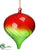 Onion Ornament - Red Green - Pack of 6