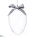 Silk Plants Direct Glass Egg Ornament - Clear - Pack of 6