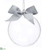 Silk Plants Direct Glass Ball Ornament - Clear - Pack of 6