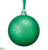 Mercury Glass Ball Ornament - Green - Pack of 4