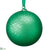 Mercury Glass Ball Ornament - Green - Pack of 6