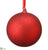 Mercury Glass Ball Ornament - Red - Pack of 6