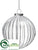 Ball Ornament - Clear White - Pack of 6