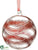 Ball Ornament - Clear Red - Pack of 4