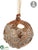 Glass Laced Ball Ornament - Gold Brown - Pack of 6