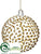 Ball Ornament - Clear Gold - Pack of 6