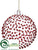 Ball Ornament - Clear Red - Pack of 6