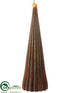 Silk Plants Direct Cone Tree Ornament - Bronze Antique - Pack of 12