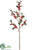 Holly Spray - Red Green - Pack of 12