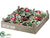 Holly, Pine Cone, Ornament Ball Wreath - Red Green - Pack of 2