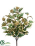 Silk Plants Direct Holly Leaf Bush - Green Gold - Pack of 12