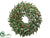 Glittered Rose Leaf Wreath - Green - Pack of 1