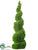 Moss Swirl Cone Topiary - Green Glittered - Pack of 2