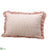 Stripe Pillow With Tassel Fringe - Red Beige - Pack of 2