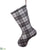 Plaid Stocking - Gray - Pack of 2