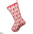 Tree Jacquard Stocking - Red - Pack of 4