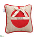 Silk Plants Direct Noel Pillow - Red Beige - Pack of 2