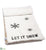 Let It Snow Snowflake Table Runner - White Beige - Pack of 4