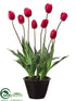 Silk Plants Direct Tulip - Red - Pack of 1