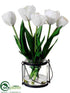 Silk Plants Direct Tulip - White - Pack of 4