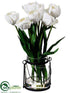 Silk Plants Direct Tulip - White - Pack of 4