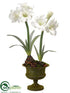 Silk Plants Direct Amaryllis - White - Pack of 4