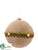 Tassel Ball Ornament - Gold Beige - Pack of 6