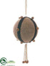 Silk Plants Direct Linen Ball Ornament - Brown - Pack of 12