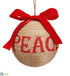 Silk Plants Direct Peace Ball Ornament - Brown Red - Pack of 6