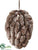 Glitter Pine Cone Finial Ornament - Champagne - Pack of 6