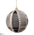 Ruff-Edges Ball Ornament - Black Beige - Pack of 2