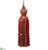 Beaded Tassel Ornament - Red Green - Pack of 4