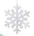 Silk Plants Direct Snowflake Ornament - White - Pack of 8