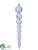 Icicle Ornament - Clear - Pack of 12