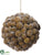 Pine Cone Ball Ornament - Brown Ice - Pack of 4