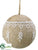 Ball Ornament - Natural White - Pack of 12