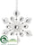 Snowflake Ornament - Clear White - Pack of 12