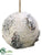 Birch Ball Ornament - Natural Snow - Pack of 12