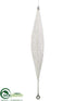 Silk Plants Direct Icicle Finial Drop Ornament - White Crystal - Pack of 6