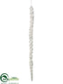 Silk Plants Direct Icicle Ornament - White Glittered - Pack of 12