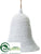 Bell Ornament - White Snow - Pack of 12