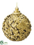 Silk Plants Direct Ball Ornament - Gold - Pack of 12