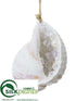 Silk Plants Direct Shell Ornament - White Pearl - Pack of 12