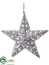 Silk Plants Direct Star Ornament - Brown Glittered - Pack of 6