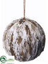 Silk Plants Direct Birch Ball Ornament - Brown Beige - Pack of 12