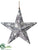 Star Ornament - White Brown - Pack of 6