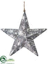 Silk Plants Direct Star Ornament - White Brown - Pack of 6