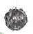 Leaf Ball Ornament - Silver - Pack of 6